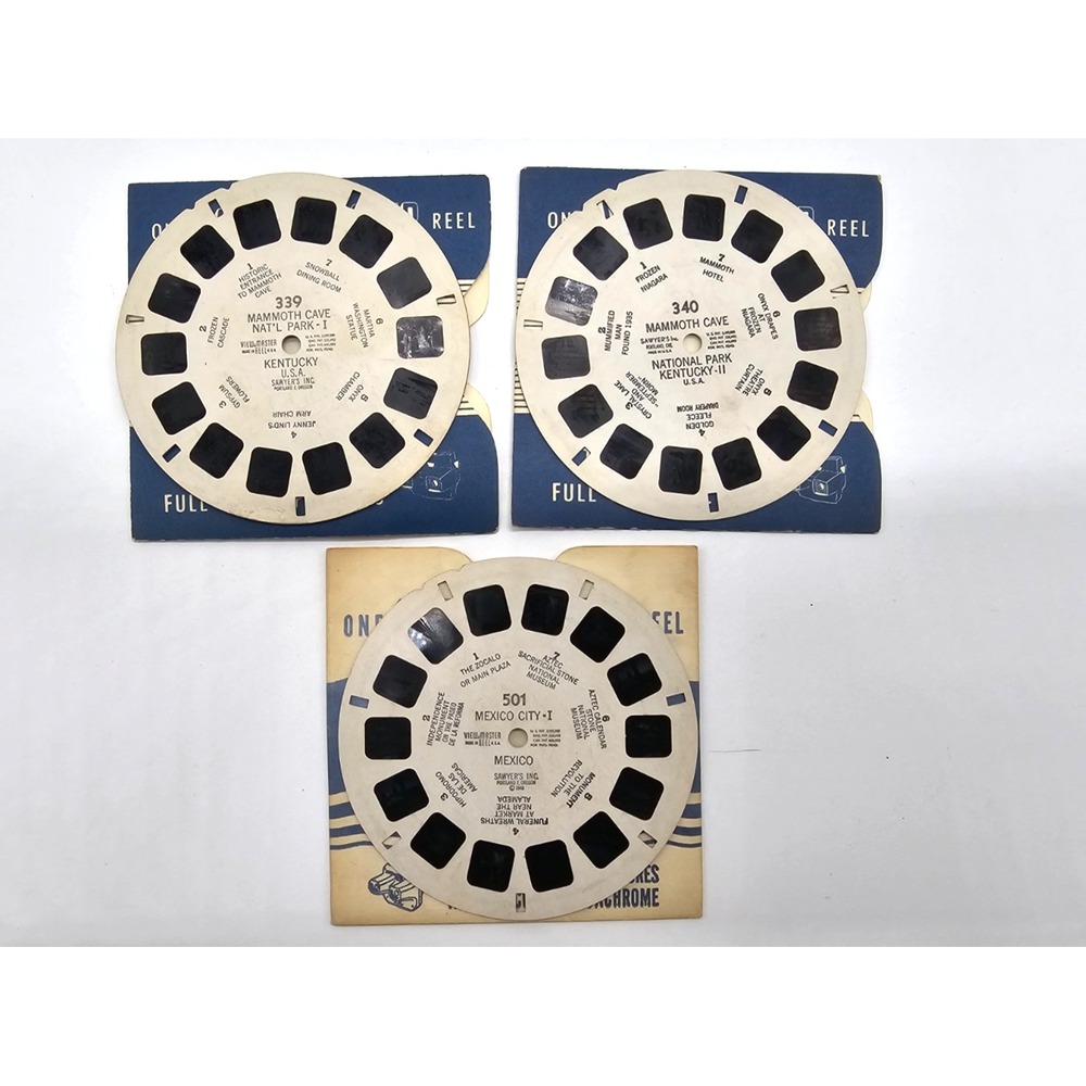 VTG GAF Viewmaster & 19 Reels: Cities, Nat'l Parks, WWII, Jerusalem & More - Picture 8 of 11